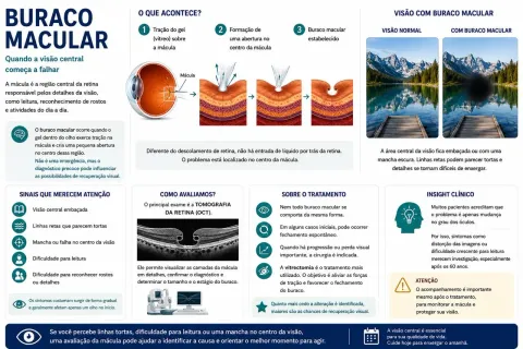 Esquema explicativo de Buraco Macular