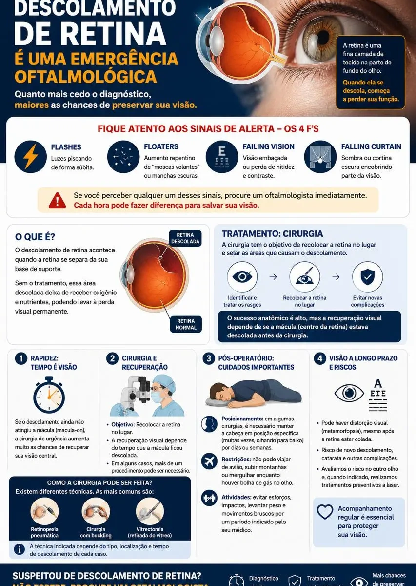 Esquema explicativo de Descolamento de Retina ampliado
