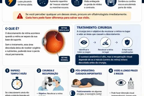 Esquema explicativo de Descolamento de Retina