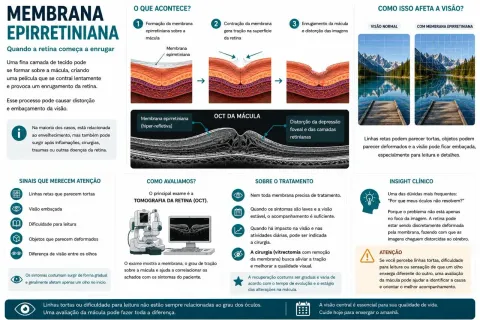 Esquema explicativo de Membrana Epirretiniana