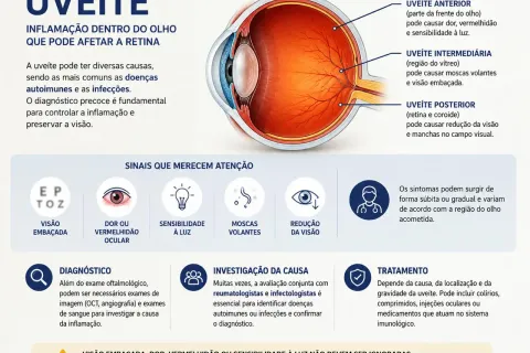 Esquema explicativo de Uveíte